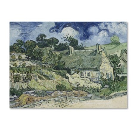 Trademark Fine Art Van Gogh 'Thatched Cottages At Cordeville' Canvas Art, 14x19 AA00915-C1419GG